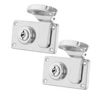 Mipcase 2 Pièces serrure de valise en cuir antique loquet de tirage verrouillage serrure rétro bagage Cas clé verrou d'angle cadenas rétro moraillon de cadenas Mini serrures le fer