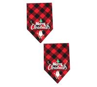 Mipcase 2 Pièces Serviette Triangulaire pour Animaux De Compagnie Écharpes Triangulaires pour Animaux De Compagnie Bandana pour Animaux De Bandanas Joyeux Noël Bavoirs