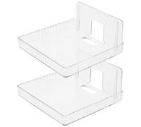 Mipcase 2 pièces Support Mural Adhésif Transparent pour Babyphone et Caméra de Sécurité Étagère sans Perçage Installation Facile pour Routeur et Petits Haut-parleurs Lot de Rangement