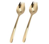 Mipcase 2 pièces Ustensiles Cuisine Inox Fourchette-cuillère Multifonction Acier Inoxydable Résistante Corrosion Manche Long pour Salades Pâtes et Nouilles Lave-vaisselle pour Usage