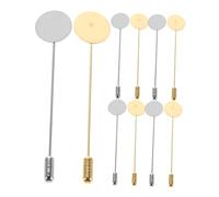 Mipcase 20 ensembles Lot de Épingles Cuivre pour Création de Bijoux Broches Plates Rondes pour DIY Accessoires pour Cravate Chapeau et Foulard Ensemble Complet avec Aiguilles Dorées et