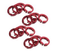 Mipcase 20 Pièces Anneaux de Serrage Poignées Vélo Alliage Antidérapant Rouge Fixation Sans Outils pour Guidon Vtt et Route Anneaux de Blocage pour Poignées Robustesse et Confort