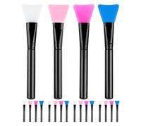 Mipcase 20 pièces Applicateurs Masque Facial Silicone Doux Brosse Multi-usage pour Application Précise de Masques Gel Boue et Soins Visage Spatules Cosmétiques pour Femmes