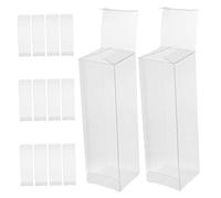 Mipcase 20 Pièces Boîte de Rangement Transparente Pliable Étui Protecteur Plastique Souple pour Figurines Pop et Jouets Présentoir Collectible Multifonction pour Modèles et Stockage Maison