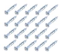 Mipcase 20 pièces Chevilles Métalliques Renforcées pour Plaques de Plâtre Fixation Murale Creuse Goujons Dancrage pour Équipements