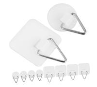 Mipcase 20 pièces Crochets Adhésifs Muraux Sans Percer pour Cadres Photo et Décorations Résistants et Faciles à Installer Charge Lourde Auto-adhésifs pour Surface Lisse Mixte Blanc et