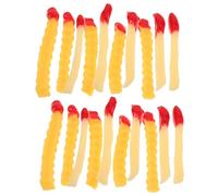 Mipcase 20 Pièces Food Set Simulation Artificial French Fries Toy Realistic Faux Ketchup Fries for Kitchen Play Party Decoration Photography Prop Educational Pretend Play