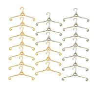 Mipcase 20 Pièces Mini-Cintre Cintres Miniatures Mini Cintres De Poupée Petits Cintres Portemanteau De Maison De Poupée Armoire pour Poupées Mini Cintres pour L'artisanat Métal