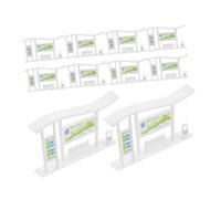 Mipcase 20 Pièces Miniature Railway Station Model Detailed Plastic City Bus Stop for Dollhouses Landscaping Photography Props and Urban Scenes