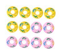 Mipcase 20 Pièces Miniature Swim Rings for Doll House Supplies Decorative Mini Swim Ring Adorns in and Lightweight Plastic Ornaments for Imaginative Play and Decoration