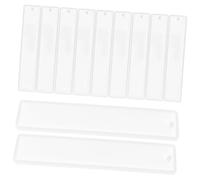 Mipcase 20 Pièces Moule Silicone pour Marque-page Résine Moule Rectangle DIY pour Résine Époxy Bricolage Créatif Fabrication de Bijoux et Pendentifs