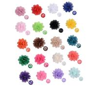 Mipcase 20 pièces Pinces Cheveux Fleurs Chiffon pour Garçon Fille Garçon Clips Doux Colorés pour Coiffures Mode Accessoires pour Fête et Usage