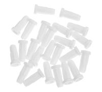 Mipcase 20 pièces Protections pour Roulettes de Lit Couvercles Blancs Antidérapants avec Manchons Plastique et Bouchons Caoutchouc Réducteurs de Bruit pour Sommier à Lattes