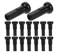 Mipcase 20pcs Écrous de Rayons pour Vélo en Alliage D'aluminium Noir, Accessoires Applicables pour Cyclisme, Installation Facile et Prévention du Desserrage, pour Balades et VTT