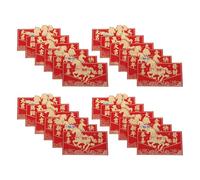 Mipcase 24 Pièces Envelopes For Lunar Year Of The Horse Chinese Spring Festival Lucky Money Packets With Signature Space For Blessings