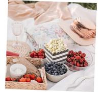 Mipcase 24 pièces Lot de Boîtes Popcorn Papier Rayé Noires et Blanches Conteneurs Graisse pour Fête Boîtes à Popcorn et Snacks Multifonctions pour Anniversaire et Cinéma