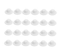 Mipcase 24 Pièces Mini Chapeaux Feutre Blanc Accessoires Décoratifs pour Poupées Ornements Festifs pour Fêtes de Noël Mariages et