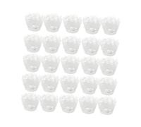 Mipcase 25 pièces Caissettes à Cupcakes Blanches Papier Pailleté Doublures Dentelle Décoratives pour Muffins et Gâteaux pour Mariages et