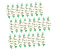 Mipcase 25 pièces Olive Shape Luminous Spring Fishing Feeder Holder with Glow Beads for Night Carp Fishing Secure Bait Attachment for Lakes and Rivers