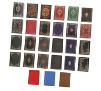 Mipcase 27 Pièces Scale Classical Tiny Book Accessories for Dollhouse Decoration Crafts and Photography Scenes
