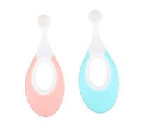 Mipcase 2pièces Brosse Dents Garçon Fille Doux Poils Sécurisés Brosse Dent Garçon Fille Entraînement Soin Oral Nourrissons Rose Bleu