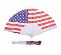 Mipcase 2pièces Éventails Pliants Patriotiques Américains Décoration pour Juillet Memorial Day Fête Anniversaire et Accessoires Extérieurs
