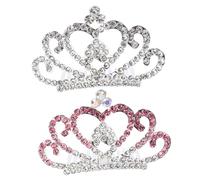 Mipcase 2pièces Lot De Diadèmes Strass Pour Filles Accessoires Pour Cheveux Petits Diadèmes Brillants Pour Garçon Fille