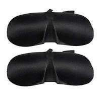 Mipcase 2pièces Masque De Sommeil Lot De Masques Pour Yeux Bandeaux De Nuit Noir Cache-yeux Forme Unique Liberté Mouvement Yeux Endormis Blk