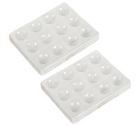Mipcase 2pièces Plaques De Réaction à Pastilles Porcelaine Lot de Conçues Analyses Chimiques Laboratoire Éducatif
