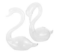 Mipcase 2pièces Vases Verre Hydroponiques Forme De Cygne Décorations De Bureau Ornements De Vase pour Plantes Hydroponiques