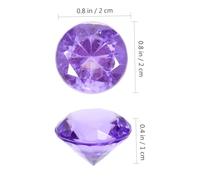 Mipcase 3 Ensembles Acrylique Colorés Simulation Cristaux Décoratifs pour Mariage Fête Banquet Table Scatter Vase Remplissage 100 Pièces * 3