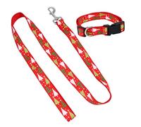 Mipcase 3 Ensembles Cordon de col Sapin de Noel Sapin Noel werchristmas Laisse de Chat de noël Collier de Chiot de noël Laisse pour Animaux de Compagnie de Noël Corde de Cou de Chien Nylon