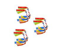 Mipcase 3 Ensembles Pompons Bâtons De Cheerleading Gonflables Balles De Jonglage Danse Du Ruban Rubans Bravo Pom Battant Majorette Barre De Gymnastique Acclamation Colorful 2 Pièces * 3