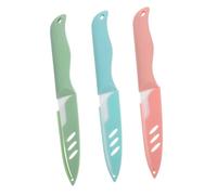 Mipcase 3 ensembles Set de Couteaux Céramique pour Fruits avec Manches Ergonomiques et Protège-lames Colorés Couteau Portable pour Cuisine Quotidienne