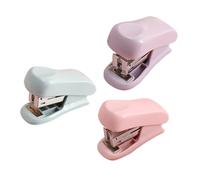 Mipcase 3 pièces Agrafeuse Manuelle Compacte Papeterie Esthétique pour Bureau et Enseignants Agrafeuse Portable Stable et Pratique