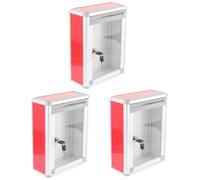 Mipcase 3 Pièces Boîte à Suggestions Murale Aluminium avec Serrure Urne à Plaintes et Idées Pratique pour Écoles et Publics Design Moderne et Sécurisé