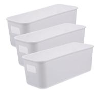 Mipcase 3 pièces Boîte de Rangement pour Coque de Téléphone Plastique Organisateur de Bureau Compact pour Téléphone et Tablette Rangement Pratique pour Salle de Bain et Bureau