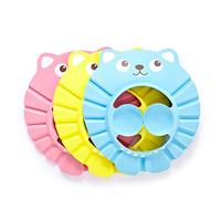 Mipcase 3 Pièces Bonnet De Douche Pour Garçon Fille Avec Protection Shampoing Garçon Fille Lot De Cache-oreilles Souris Rose Jaune Bleu Pour Bain