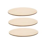 Mipcase 3 pièces Cercles Bois Ronds Naturels pour DIY Décoration Artisanale Planchettes Bois Brut pour Peinture Ornements Mariage et Projets Créatifs
