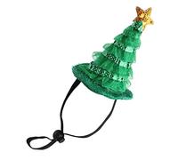 Mipcase 3 Pièces Chapeau Calin Bonnet Noel Dog Christmas Tree Casquette Chat réglable Accessoire pour Animaux de Compagnie Casquette Chien pour Animaux de Compagnie Chiffon Green