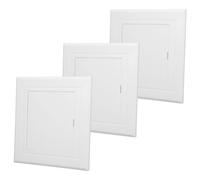 Mipcase 3 Pièces Couvercle de Trappe de Visite en Pvc Blanc pour Tuyaux D'évacuation, Montage Affleurant Joint, pour Plafond et Usage Domestique