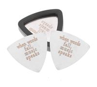 Mipcase 3 pièces Guitar Picks Épais avec Clip Porte Médiator Lot de Grands Médiators Triangulaires et pour Guitare Électrique et Acoustique Protection des Doigts et Durabilité