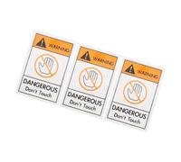 Mipcase 3 pièces Lot de Autocollants Avertissement Do Not Touch Anglais Étiquettes de Sécurité Adhésifs Faciles à Poser pour Usines et Entrepôts Signalisation Claire pour Prévention des