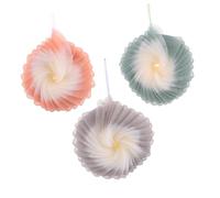 Mipcase 3 pièces Lot de Boules de Bain Maille Exfoliantes Éponge et Colorée pour Nettoyage Corporel Accessoires de Bain Confortables et Sécurisés