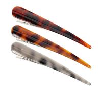 Mipcase 3 pièces Lot de Pinces à Cheveux Acrylique Style Corne Clips Coiffants Solides et Accessoires Femmes pour Salon et Usage Personnel Maintien sans Marques