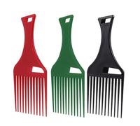 Mipcase 3 pièces Peigne à Dents Larges pour Cheveux Afro Bouclés Outil Coiffure Plastique pour Volume et Démêlage pour Barbiers et Usage Quotidien
