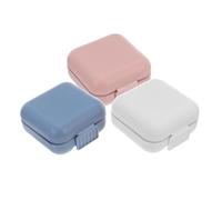 Mipcase 3 Pièces Pill Travel Case Portable Small Pill Box With Compartments Airtight For Vitamins Fish Oil Medicine Storage