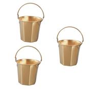 Mipcase 3 Pièces Seau De Camping Seau D'Eau Seau De Boisson Glacée Seau De Plâtre Seau De Bière Seau D'Eau Avec Poignée Barre De Passoire À Glace Seau À Glace Seau De Mélange De Ciment