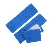 Mipcase 3 pièces Serpillières de Rechange Microfibre Bleu Lingettes Réutilisables pour Balai Serpillière Absorption pour Sols Carrelage et Marbre Lavables Machine