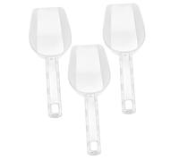 Mipcase 3 pièces Set de Pelles Alimentaires Acrylique Épaissi Pelle Multifonction pour Glace Farine et Nourriture Poignée Ergonomique pour Cuisine Fêtes et Buffets